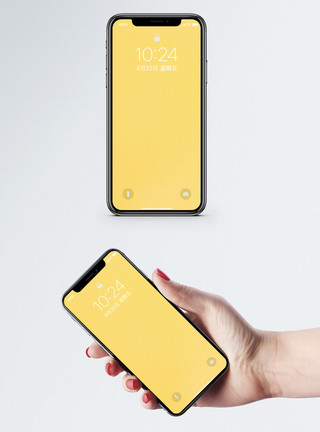 黄双纯莲蓉纯黄色简约手机壁纸模板