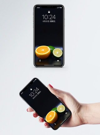 柠檬橙子水果柠檬橙子手机壁纸模板