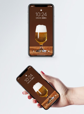 酒杯美食啤酒手机壁纸模板