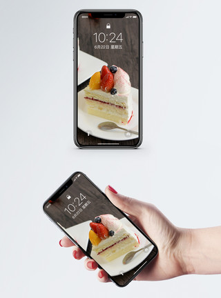 美食优惠券蛋糕手机壁纸模板