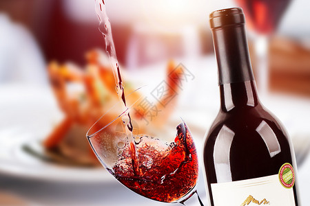 食物和酒香醇红葡萄酒设计图片