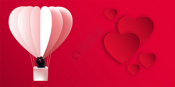 婚庆气球浪漫七夕情人节设计图片