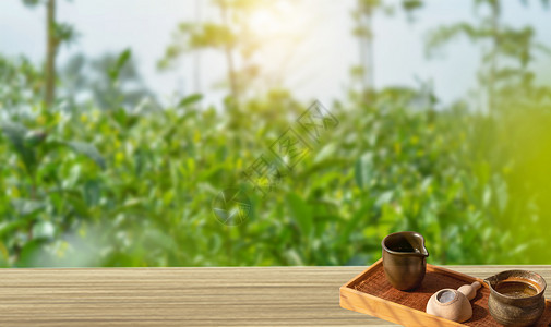 茶道美女端茶茶与饮食健康设计图片