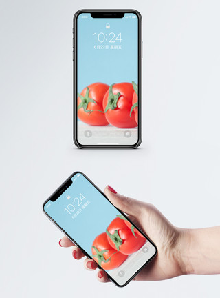 蔬菜番茄西红柿手机壁纸模板