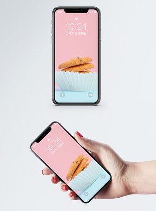 美食促销饼干手机壁纸模板