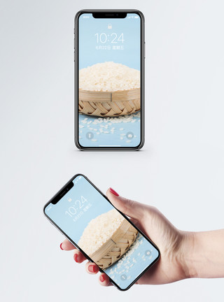 米包装大米手机壁纸模板