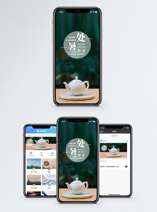 处暑微信处暑手机海报配图模板