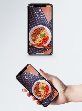卤肉面面手机壁纸模板