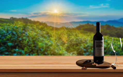 酒盘素材红酒庄园背景设计图片