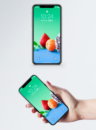 草莓橘子手机壁纸模板