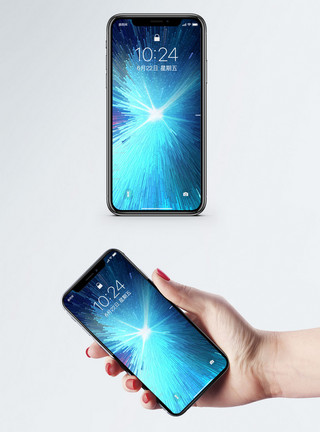 炫酷蓝光科技背景手机壁纸模板