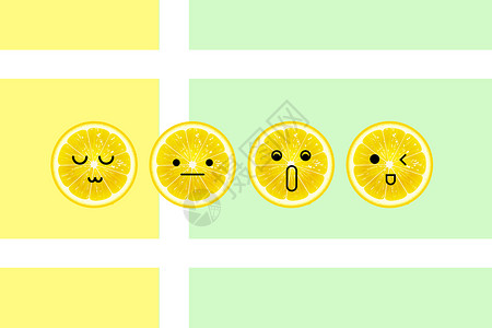 橙子表情水果创意水果背景设计图片
