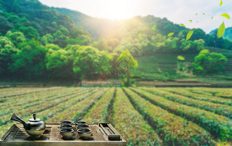 茶与饮食健康背景图片