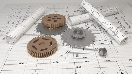 冷轧钢3D机械工程齿轮设计图片