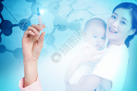 宝宝接种疫苗注射预防设计图片