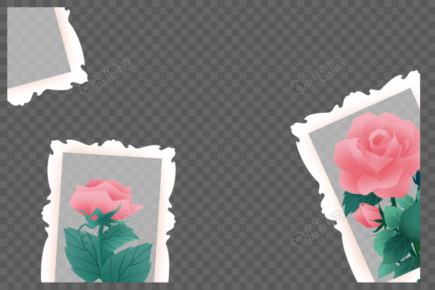 玫瑰相框装饰图片