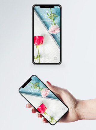 红玫瑰情人节爱情手机壁纸模板