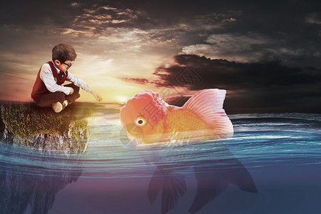 开发光鱼素材儿童想象力设计图片