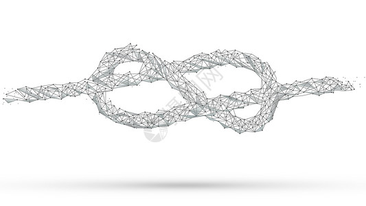 白色绳子打结的绳子设计图片