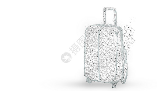 商务行李旅行箱黑白背景设计图片