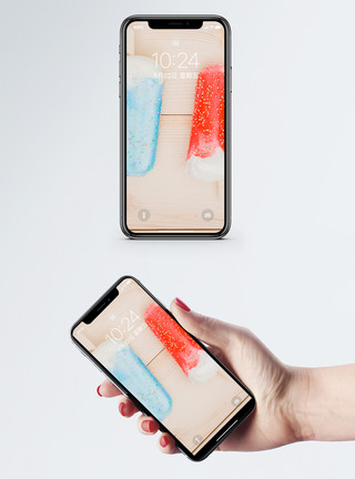 彩色冰棒冰棒手机壁纸模板
