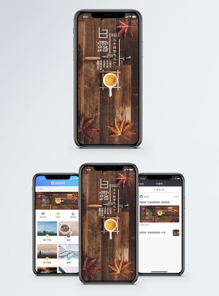 清茶白露手机海报配图模板