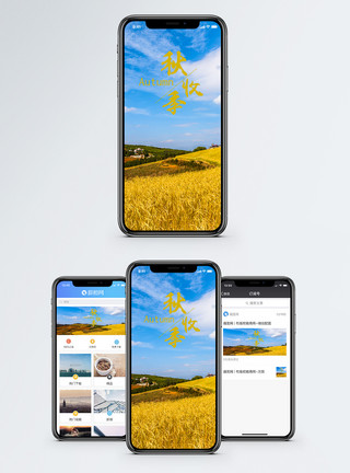 丰收季钜惠秋收季手机海报配图模板
