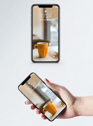 桌面咖啡杯子手机壁纸模板