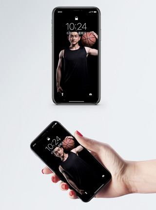 抱着篮球的男孩篮球男生手机壁纸模板