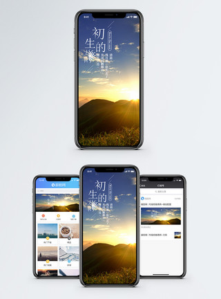 红日初升早安手机海报配图模板