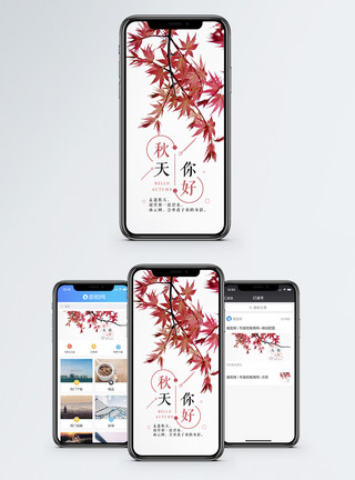 中国风banner秋天手机海报配图模板