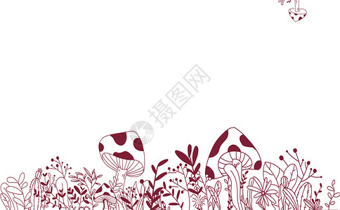 卡通植物背景背景图片