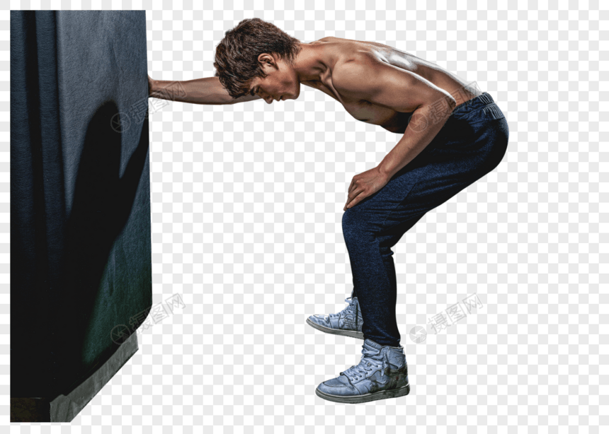 健身房强壮男性拉伸活动图片
