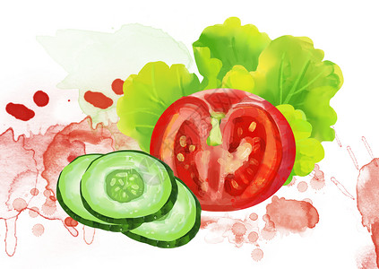 每日食谱蔬菜插画插画
