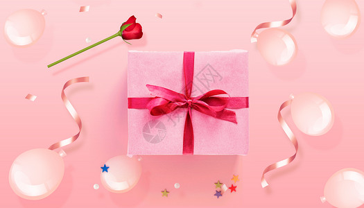 一朵白花礼物创意礼盒设计图片