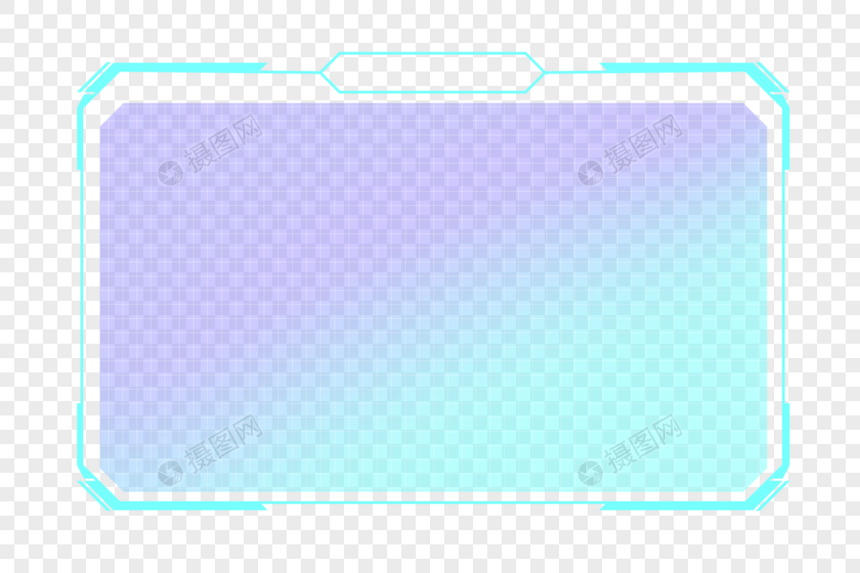现代科技渐变发光边框图片