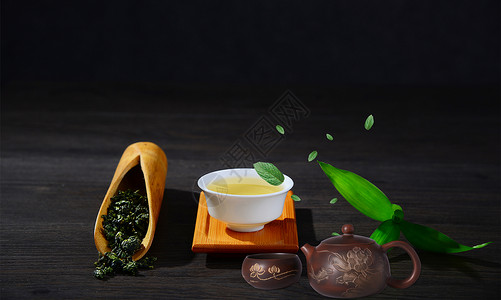 古风茶道茶与饮食健康设计图片