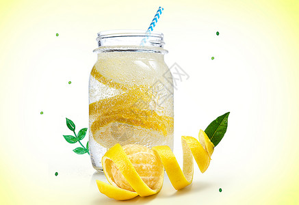 冰凉柠檬汁果汁饮品设计图片