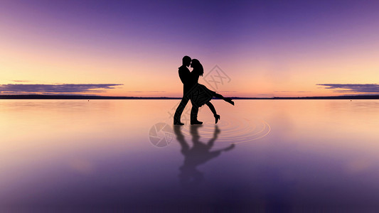 夫妻跳舞浪漫情人节设计图片