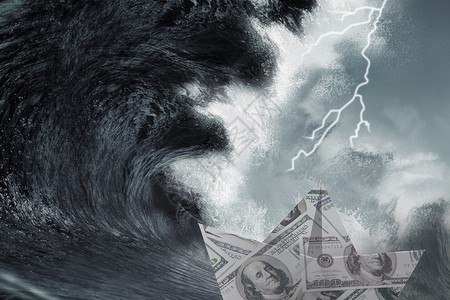 闪电符号金融危机设计图片