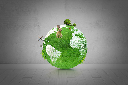 壁咚创意能环保绿色地球设计图片