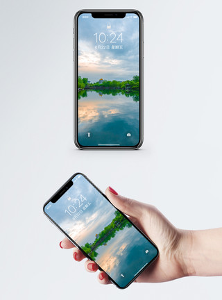 抽象机何小镇风光手机壁纸模板