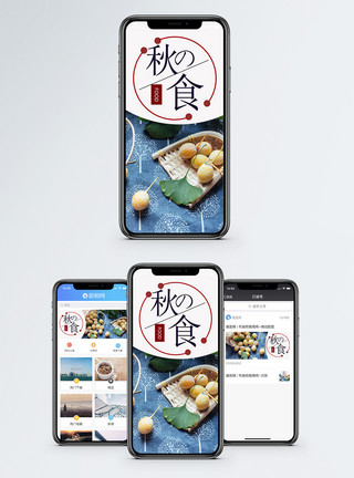 秋收果实秋收手机海报模板