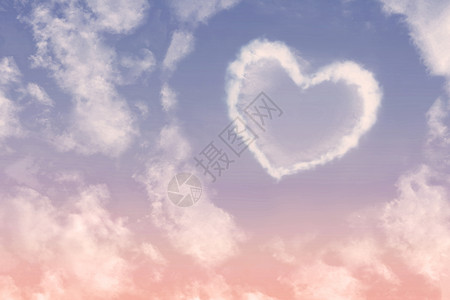 情人节主题素材心形云朵设计图片