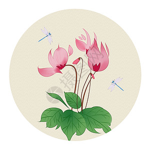 植物花卉装饰画中国风花卉插画