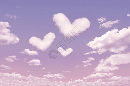 情人节主题素材爱心创意云朵设计图片