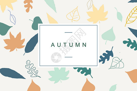 秋季植物叶片背景素材背景图片
