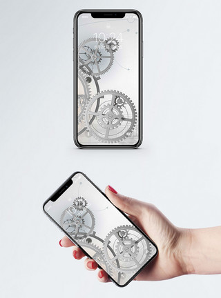 创意科技齿轮图片科技手机壁纸模板