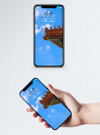 飞檐斗拱中国风手机壁纸模板