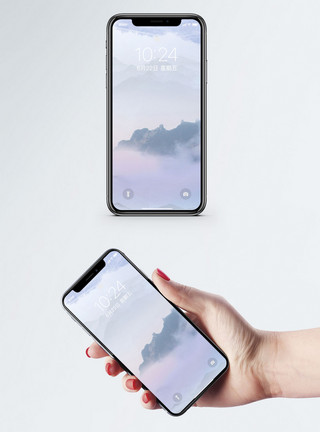山雾气中国风手机壁纸模板
